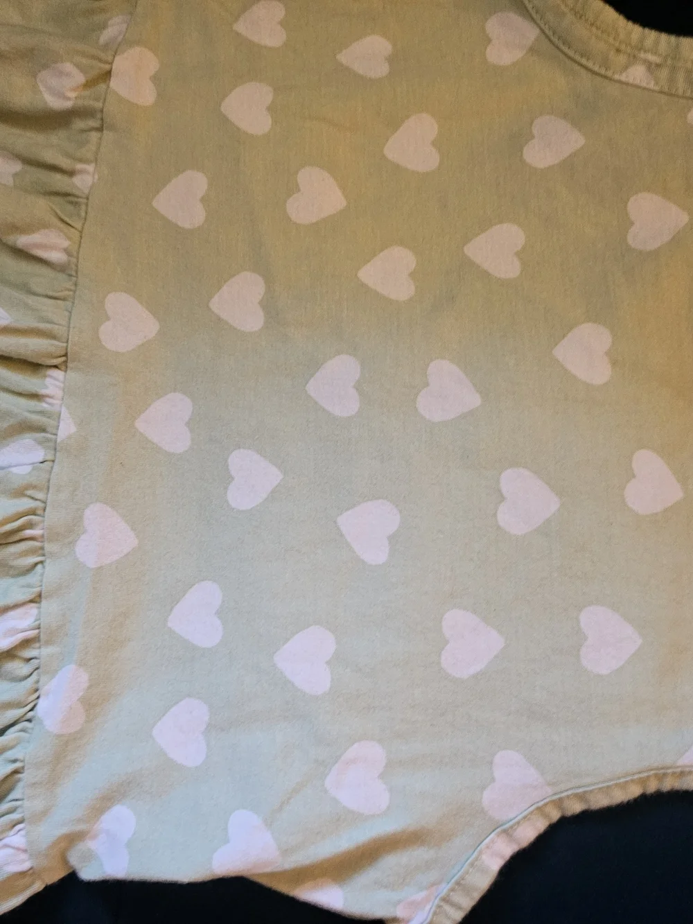 H&M Mint Green Dress with White Heart Print Size 8-10 Youth